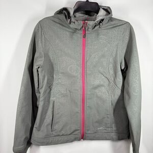 Eddie Bauer 365 lightweight pink gray paisley jacket size small
